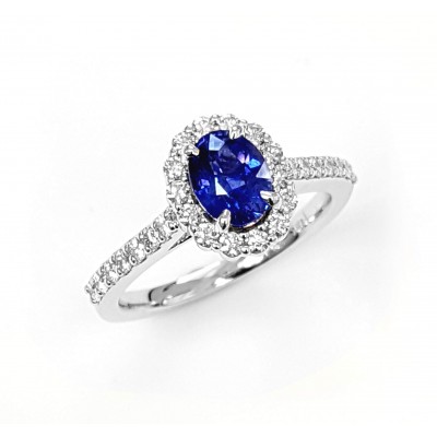 NJ Design Diamond/Sapphire Ring