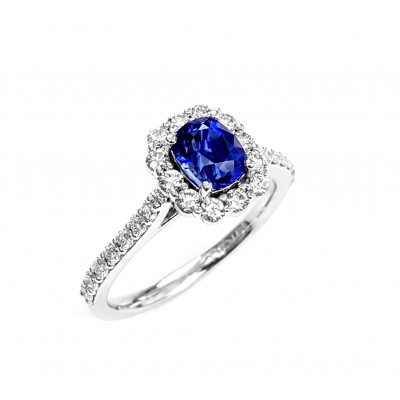 NJ Design Diamond/Sapphire Ring