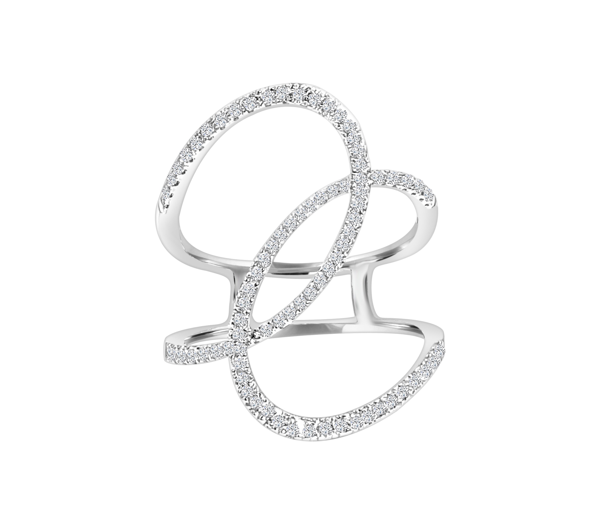 NJ Design Diamond Free Form Ring - Rings - Diamond Jewelry